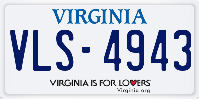 VA license plate VLS4943