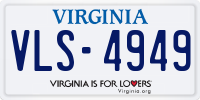 VA license plate VLS4949