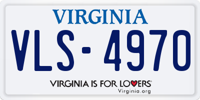 VA license plate VLS4970