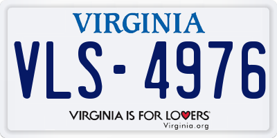 VA license plate VLS4976