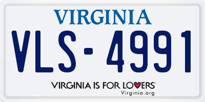 VA license plate VLS4991