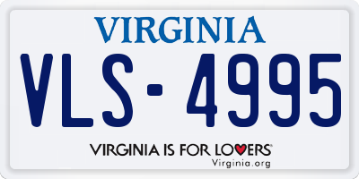 VA license plate VLS4995