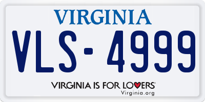 VA license plate VLS4999