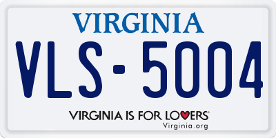 VA license plate VLS5004