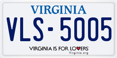 VA license plate VLS5005