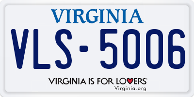VA license plate VLS5006