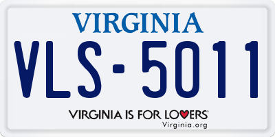 VA license plate VLS5011