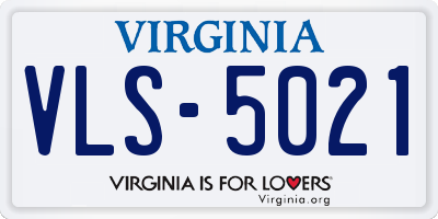 VA license plate VLS5021
