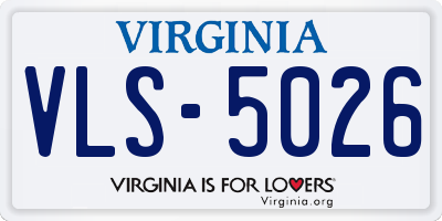 VA license plate VLS5026