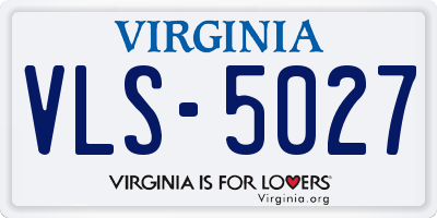 VA license plate VLS5027