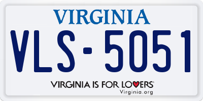VA license plate VLS5051