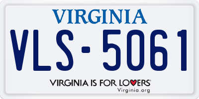 VA license plate VLS5061