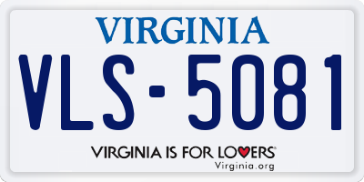 VA license plate VLS5081
