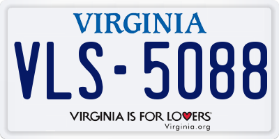 VA license plate VLS5088