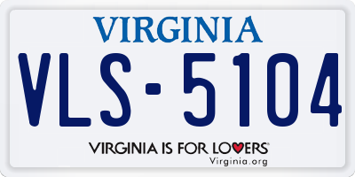 VA license plate VLS5104