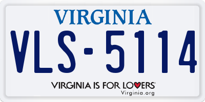 VA license plate VLS5114