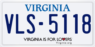 VA license plate VLS5118