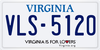 VA license plate VLS5120