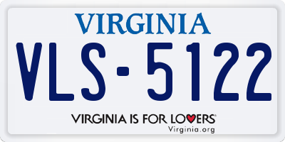 VA license plate VLS5122