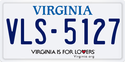 VA license plate VLS5127