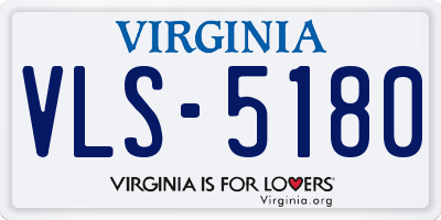 VA license plate VLS5180