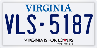 VA license plate VLS5187