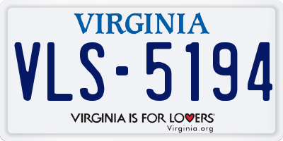 VA license plate VLS5194