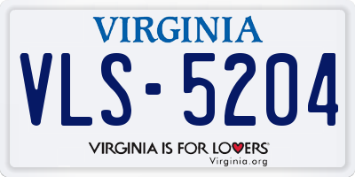 VA license plate VLS5204