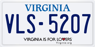 VA license plate VLS5207