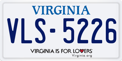 VA license plate VLS5226