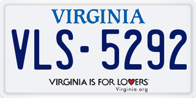 VA license plate VLS5292
