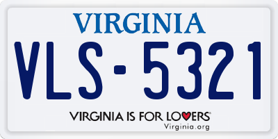 VA license plate VLS5321