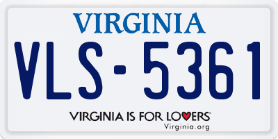VA license plate VLS5361