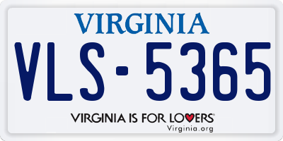 VA license plate VLS5365