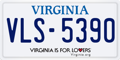 VA license plate VLS5390