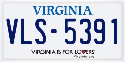 VA license plate VLS5391