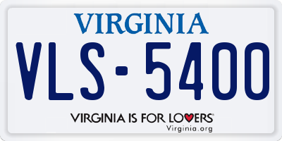 VA license plate VLS5400
