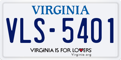 VA license plate VLS5401