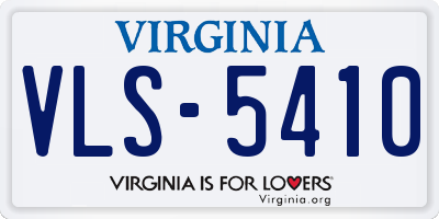 VA license plate VLS5410