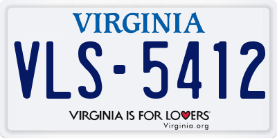 VA license plate VLS5412