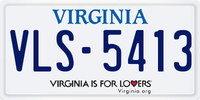 VA license plate VLS5413