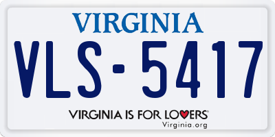VA license plate VLS5417