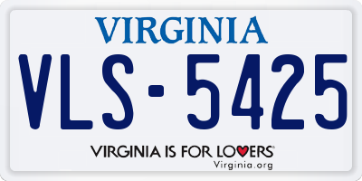 VA license plate VLS5425