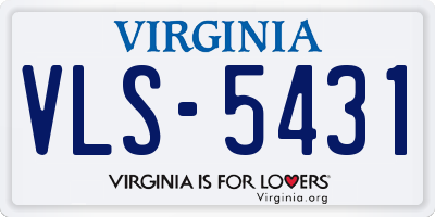 VA license plate VLS5431