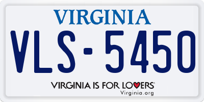 VA license plate VLS5450