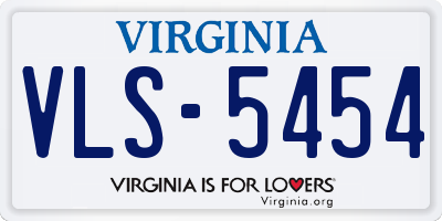 VA license plate VLS5454