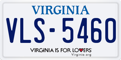 VA license plate VLS5460