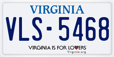 VA license plate VLS5468