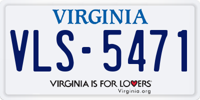 VA license plate VLS5471