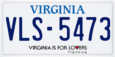 VA license plate VLS5473